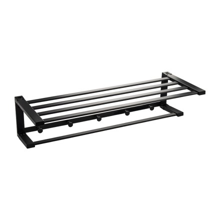 Полка для полотенца из алюминия черная GFmark 1039