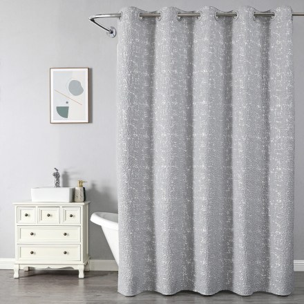 Штора для ванной комнаты серая 1820G
