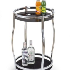 Стол сервировочный HALMAR BAR8 хром/черный