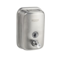 Дозатор жидкого мыла настенный 500 мл МАТОВЫЙ ХРОМ BRIMIX 614