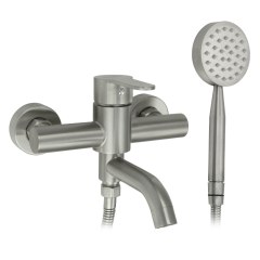 Смеситель в ванную ПОВОРОТНЫЙ излив из нержавеющей стали MAGNUS 9184