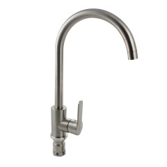 Смеситель кухонный из нержавеющей стали сатин MAGNUS 9101