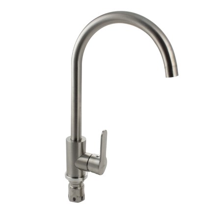 Смеситель кухонный из нержавеющей стали сатин MAGNUS 9101