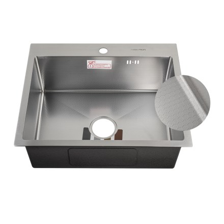Мойка врезная 60х50х22см толщина 3,0х0,8 мм FABIA PROFI 605033