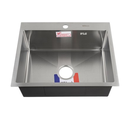 Мойка врезная 60х50х20см, толщина 2,0 х 0,6 мм GFfrank 60502