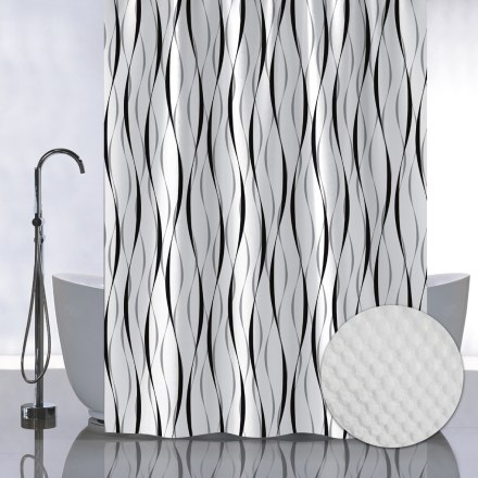 Штора в ванную комнату с рельефным теснением 180х180 см САНАКС 05-07