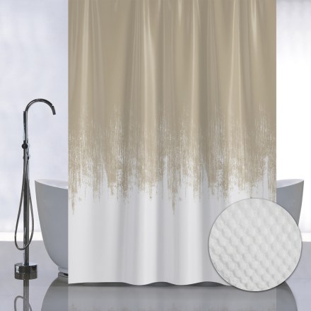 Штора в ванную комнату с рельефным теснением 180х180 см САНАКС 05-03