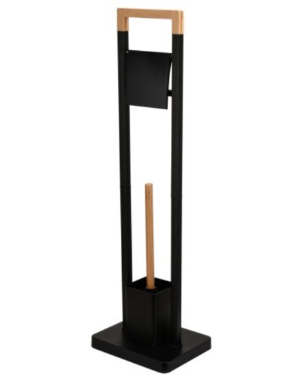 Стойка напольная черная/бамбук CASPIAN 90045