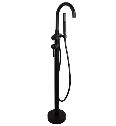 Смеситель  напольный для ванны, черный матовый KAISER Merkur 26282-2