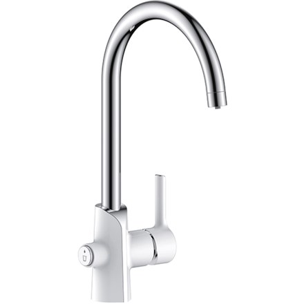 Смеситель для кухни со встроенным фильтром Gappo G4303-8 (белый)