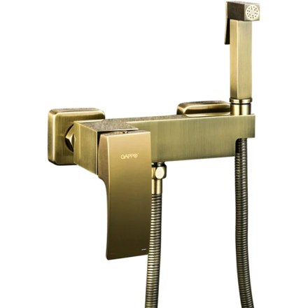 Гигиенический смеситель настенный Gappo G2007-4 (бронза)