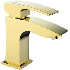 Смеситель на умывальник в золотом цвете Gappo G1007-13