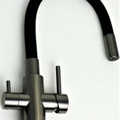 Смеситель для кухни гибкий ЧЕРНЫЙ  ГРАФИТ MAGNUS 91130
