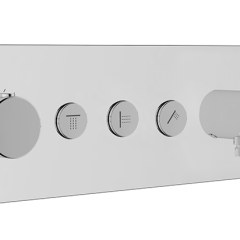 Смеситель скрытого монтажа с термостатом, 3-х режимный KAISER Sano 08677