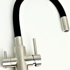 Смеситель для кухни гибкий ЧЕРНЫЙ излив MAGNUS 91129