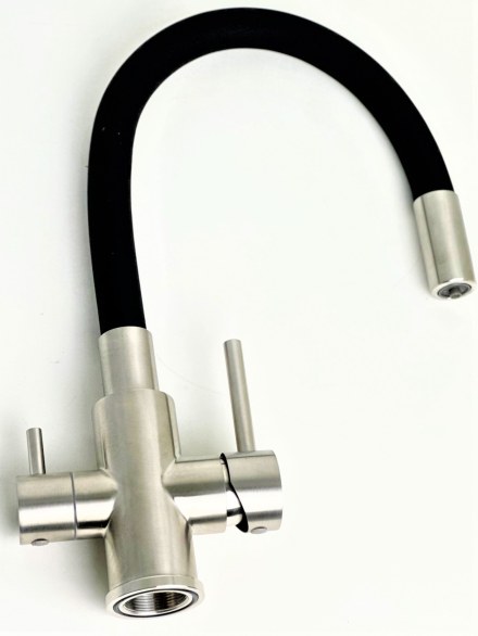 Смеситель для кухни гибкий ЧЕРНЫЙ излив MAGNUS 91129