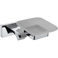 Держатель настенный со стеклянной чашей для мыла Gappo G0702