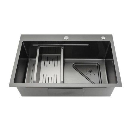 Мойка для кухни 72x46x21,5см Графит Gappo GS7246-6