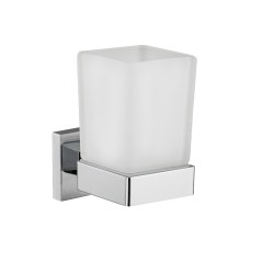 Стакан стеклянный с креплением к стене ХРОМ GFmark 84005