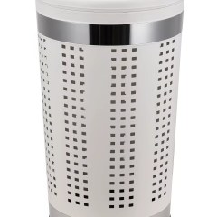 Корзина для белья 46л белая  CASPIAN 90113
