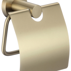 Держатель для туалетной бумаги с крышкой S5651C матовое золото