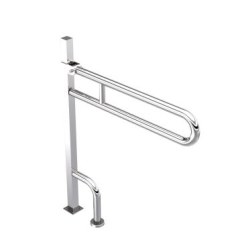 Поручень двойной откидной с опорой в пол, Ø32 мм INH-D905-886-U