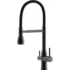 Смеситель для кухни с подключением фильтра питьевой воды Gappo G4399-76 (черный)